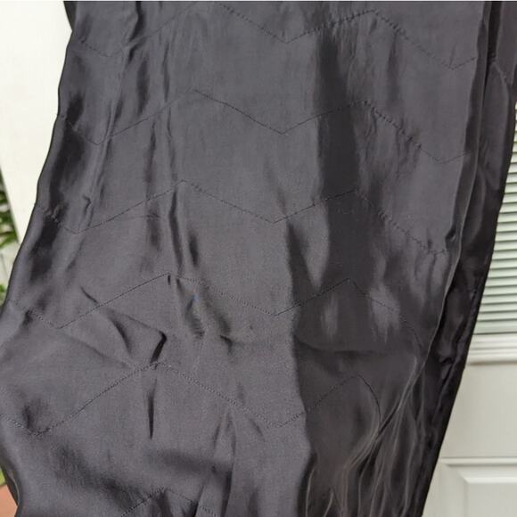 NWT COS Turtleneck Long Sleeve Black Topstitched Chevron Midi Dress, size 4 - Picture 6 of 9